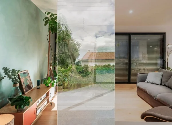 Silver reflective glass