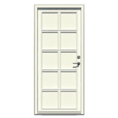 Entrance door - 10 smooth panels